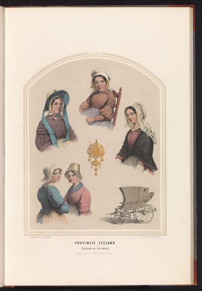 Tracht von Schouwen und Duiveland in Zeeland, 1857 von Ruurt de Vries