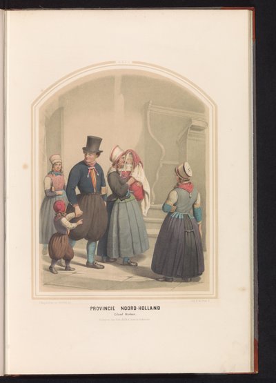 Klederdracht van eiland Marken in Noord-Holland, 1857 von Ruurt de Vries