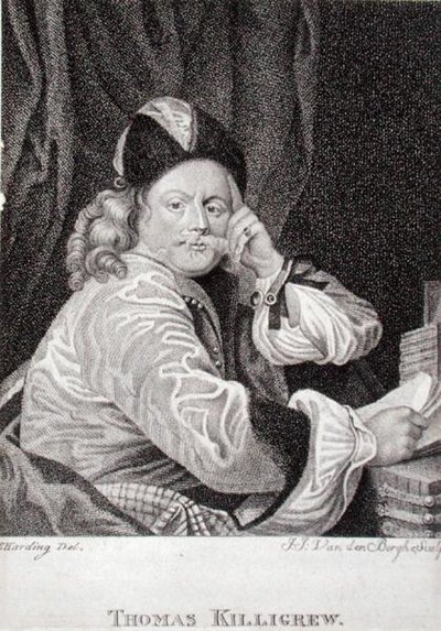 Thomas Killigrew (1612-83), graviert von J.J. Van den Bergh von S. (after) Harding