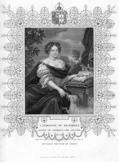 Katharina von Braganza, Königin von König Karl II. von England, 19. Jahrhundert von S. Freeman