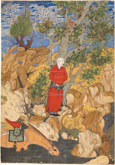 Aulad an einen Platanenbaum gebunden, aus einem Shahnama von Firdausi, 1575-1600 von Sadiqi Bek
