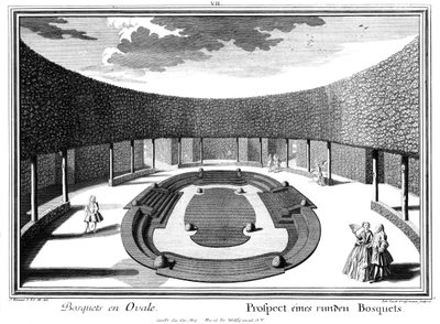 Prospekt eines runden Bosketts von Salomon Kleiner