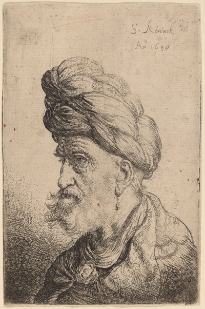 Büste eines Mannes mit Turban, nach links gewandt von Salomon Koninck