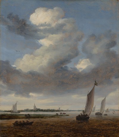 Blick auf Beverwijk vom Wijkermeer von Salomon van Ruysdael