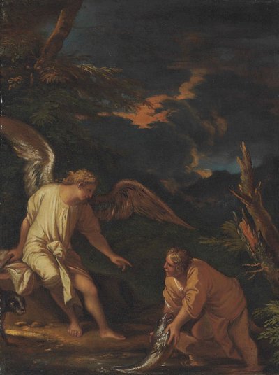 Tobias und der Engel von Salvator Rosa