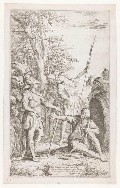 Diogenes bittet Alexander, nicht in seinem Licht zu stehen von Salvator Rosa