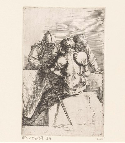 Drei Soldaten von Salvator Rosa