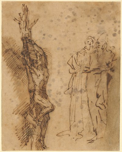 Studie für die Kreuzigung des Polykrates von Salvator Rosa