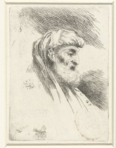 Kopf eines alten Mannes mit Bart von Salvatore Castiglione (signed by artist)