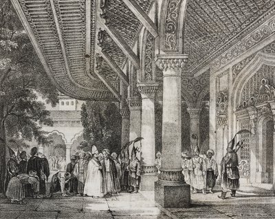 Eingangshalle des Serraglio, Türkei, aus der Geschichte des Harems im Osten von Salvatore Puglia