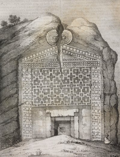 Grab des Midas, Midas Sehri, Türkei, Lithographie von Salvatore Puglia aus Poliorama Pittoresco, Nr. 41, 18. Mai von Salvatore Puglia