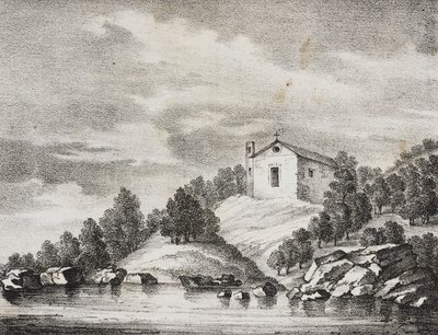 Heiligtum von Peschici, Apulien, Italien, Lithographie von Salvatore Puglia aus Poliorama Pittoresco, Nr. 51, 27. Juli von Salvatore Puglia
