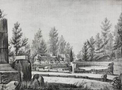 Ansicht der Ruinen von Pompeji, Kampanien, Italien, Lithographie von Salvatore Puglia aus Poliorama Pittoresco, Nr. 7, 25. September von Salvatore Puglia