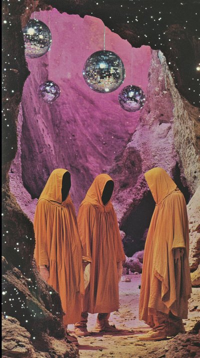 Verhüllte Figuren Disco-Höhle von Samantha Hearn