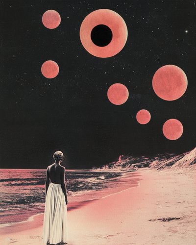 Rosa Strand Kosmischer Traum von Samantha Hearn
