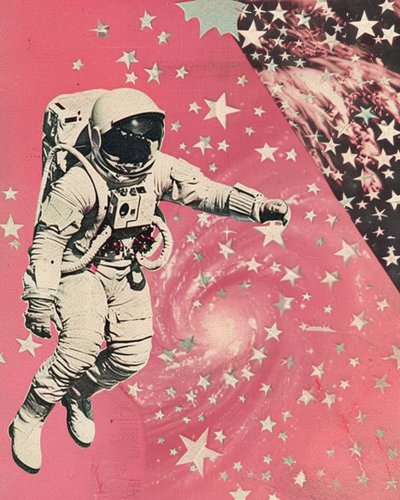 Pinke Galaxie Astronaut von Samantha Hearn
