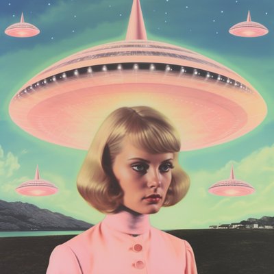 Retro-Alien-Begegnung von Samantha Hearn