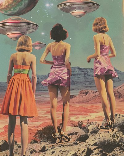 Retro Wüstenbegegnung von Samantha Hearn