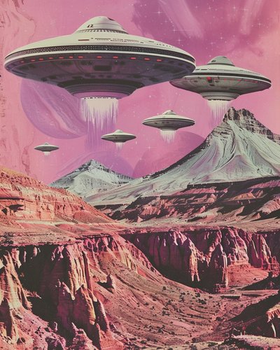 Retro Sci-Fi Canyon von Samantha Hearn