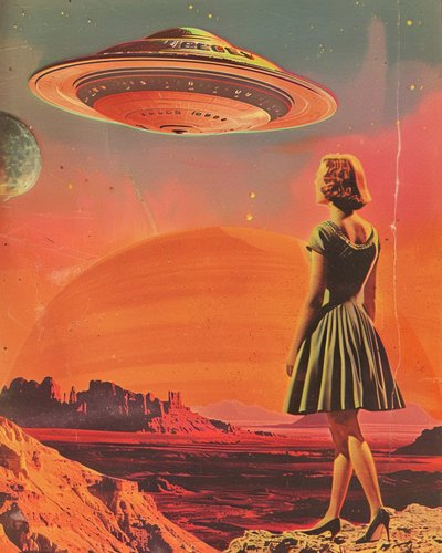 Frau unter Alien-Himmel von Samantha Hearn