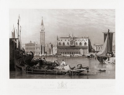 Dogenpalast und Markusplatz, Venedig von Samuel (after) Prout