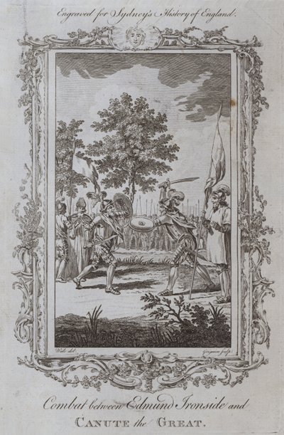 Kampf zwischen Edmund Ironside und Knut dem Großen von Samuel (after) Wale