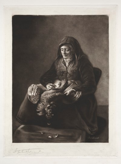 Rembrandts Mutter, 19.-20. Jahrhundert von Samuel Arlent Edwards