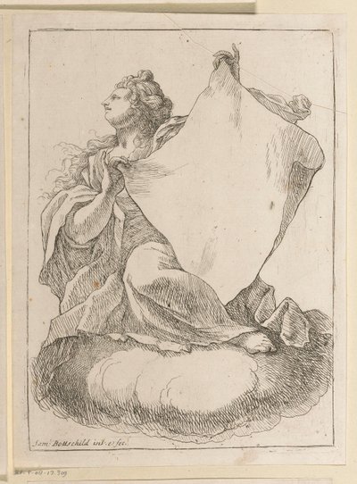 Frau mit einem Tuch in den Händen von Samuel Bottschild