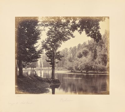 Srinuggur; Ein Blick auf den Kanal von Samuel Bourne