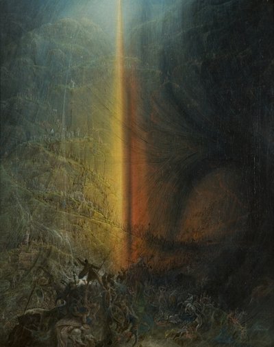 Die Zerstörung des Heeres des Pharao, um 1830 von Samuel Colman