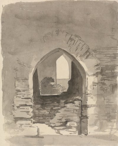 Ein gewölbter Eingang in ein Ruinengebäude von Samuel Davis