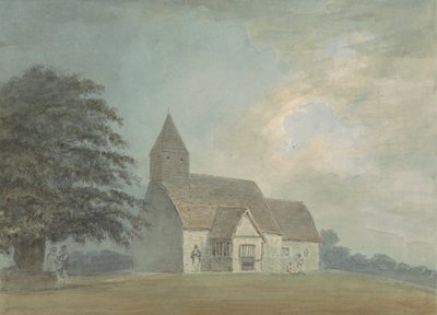 Kirche mit einem hölzernen Glockenturm - eine von drei Versionen von Samuel Davis