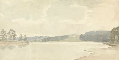 Flusslandschaft mit einem Landhaus in der Ferne von Samuel Davis
