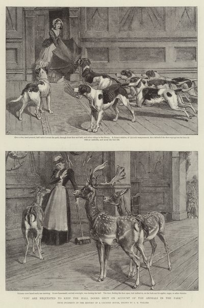 Sie werden gebeten, die Hallentüren wegen der Tiere im Park geschlossen zu halten von Samuel Edmund Waller