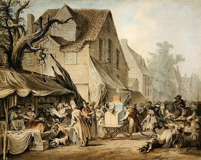 Eine Marktszene von Samuel Hieronymous Grimm