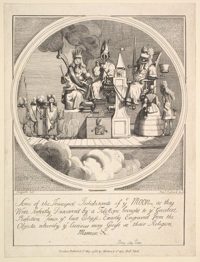 Einige der Hauptbewohner des Mondes, wie sie perfekt entdeckt wurden von..., 1. Mai 1788 von Samuel Ireland