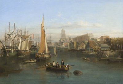 St. Mary Redcliffe und Redcliffe Parade von der Prince Street Bridge, ca. 1826 von Samuel Jackson