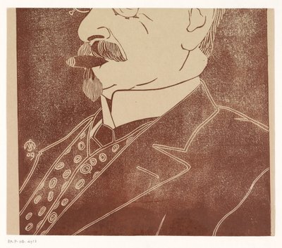 Porträt eines unbekannten Mannes mit Zigarre von Samuel Jessurun de Mesquita