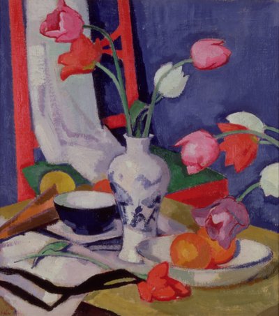 Tulpen und Früchte, ca. 1919 von Samuel John Peploe