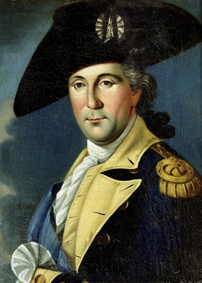 Porträt von George Washington in der Uniform eines amerikanischen Generals, zwischen 1775 und 1780 von Samuel King