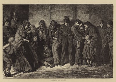 Obdachlos und hungrig von Samuel Luke Fildes