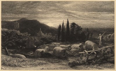 Der aufgehende Mond oder Eine englische Pastorale von Samuel Palmer