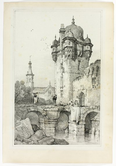 Andernach, aus Faksimiles von Skizzen in Flandern und Deutschland von Samuel Prout