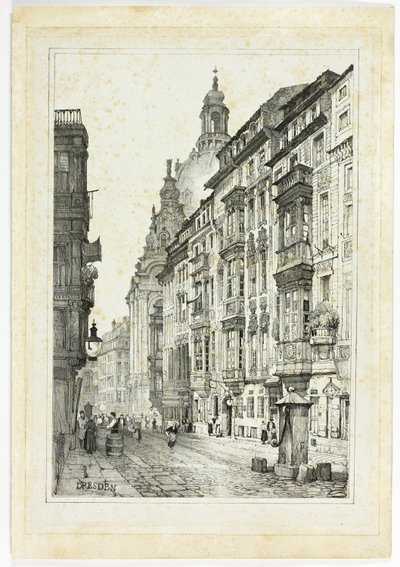 Dresden, aus Faksimiles von Skizzen aus Flandern und Deutschland von Samuel Prout