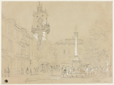 Platz in Aix-en-Provence von Samuel Prout