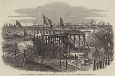 Seine Königliche Hoheit Prinz Albert legt den ersten Stein der Docks in Great Grimsby, am Mittwoch von Samuel Read