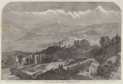 Blick von Darjeeling auf Deodhunga, den höchsten Berg der Welt, kürzlich gemessen von Colonel A S Waugh, Höhe über dem Meeresspiegel, 29002 Fuß von Samuel Read