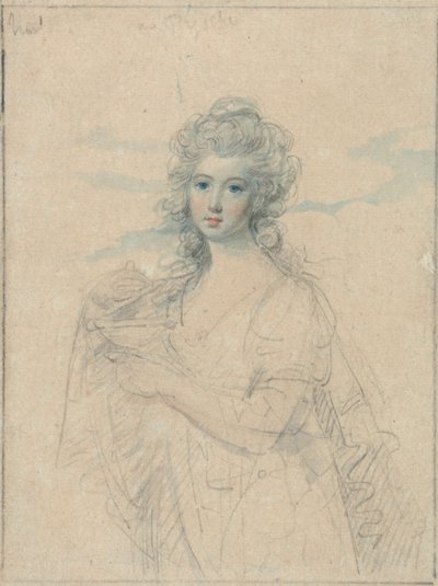 Porträt einer jungen Frau als Psyche von Samuel Shelley