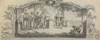 Entwurf für eine Buchillustration: ? Ein Opfer vor einer Schlacht von Samuel Wale
