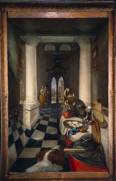 Perspektivkasten eines niederländischen Interieurs von Samuel van Hoogstraten